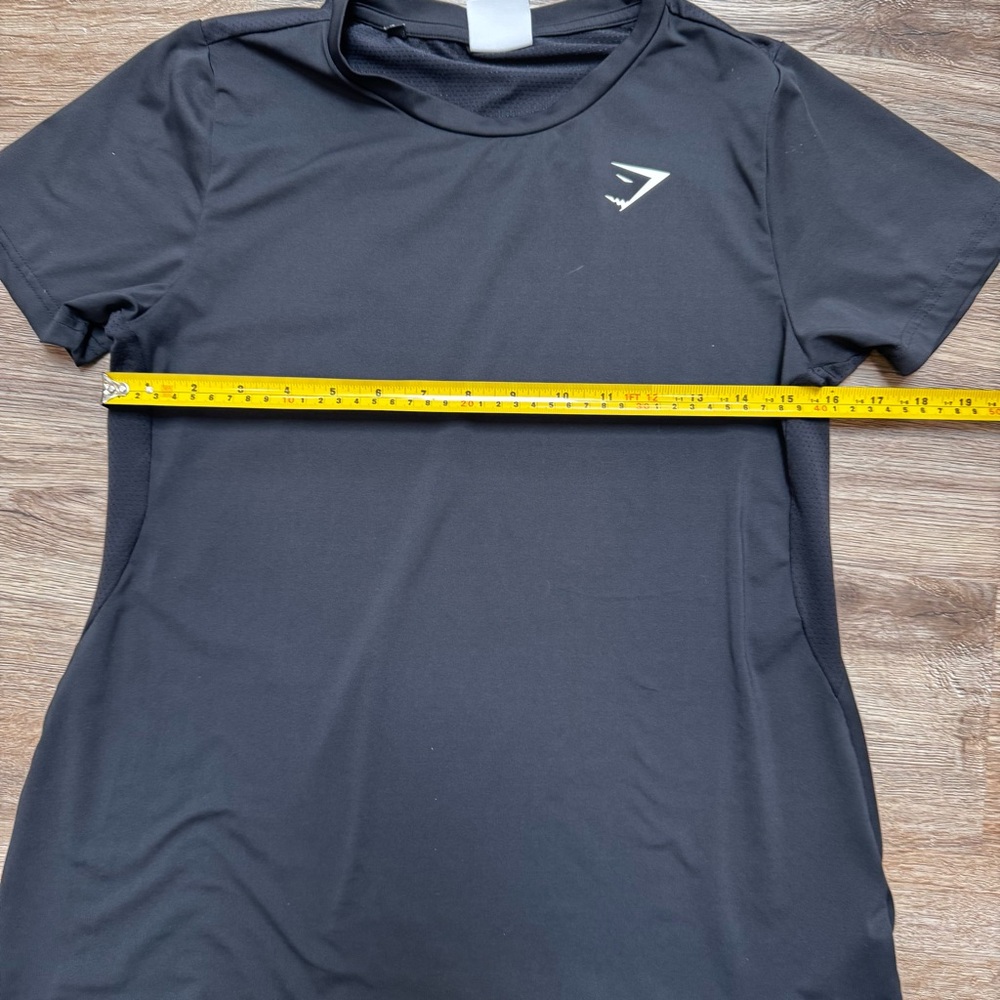 Gymshark Black Short Sleeve Athleisure Wear Top Med - Picture 7 of 8